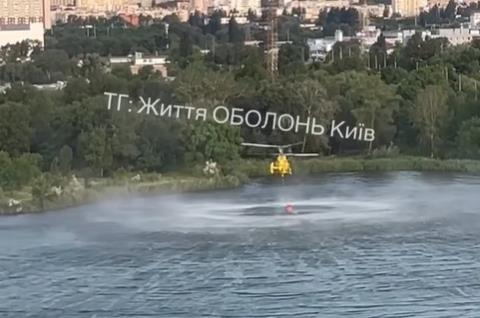 У Києві задіяли гелікоптер на ліквідацію наслідків