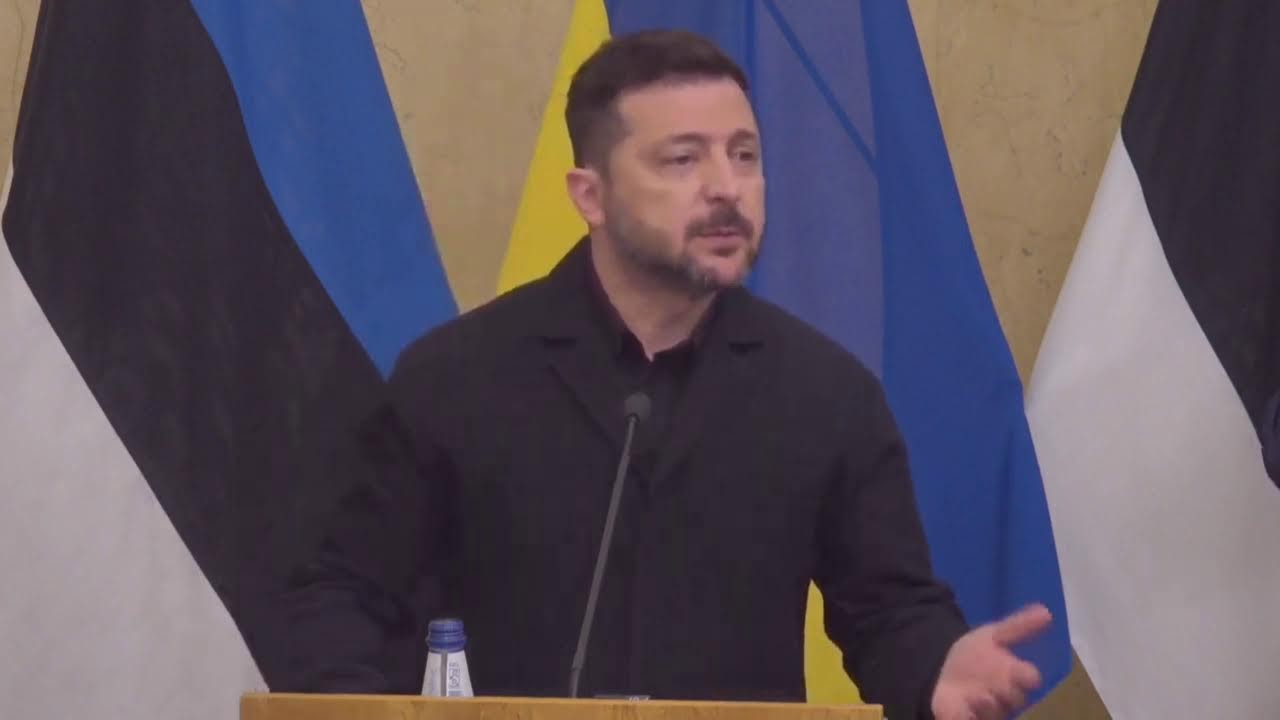 Спілкування Володимира Зеленського з медіа разом із Президентом Естонії Аларом Карісом